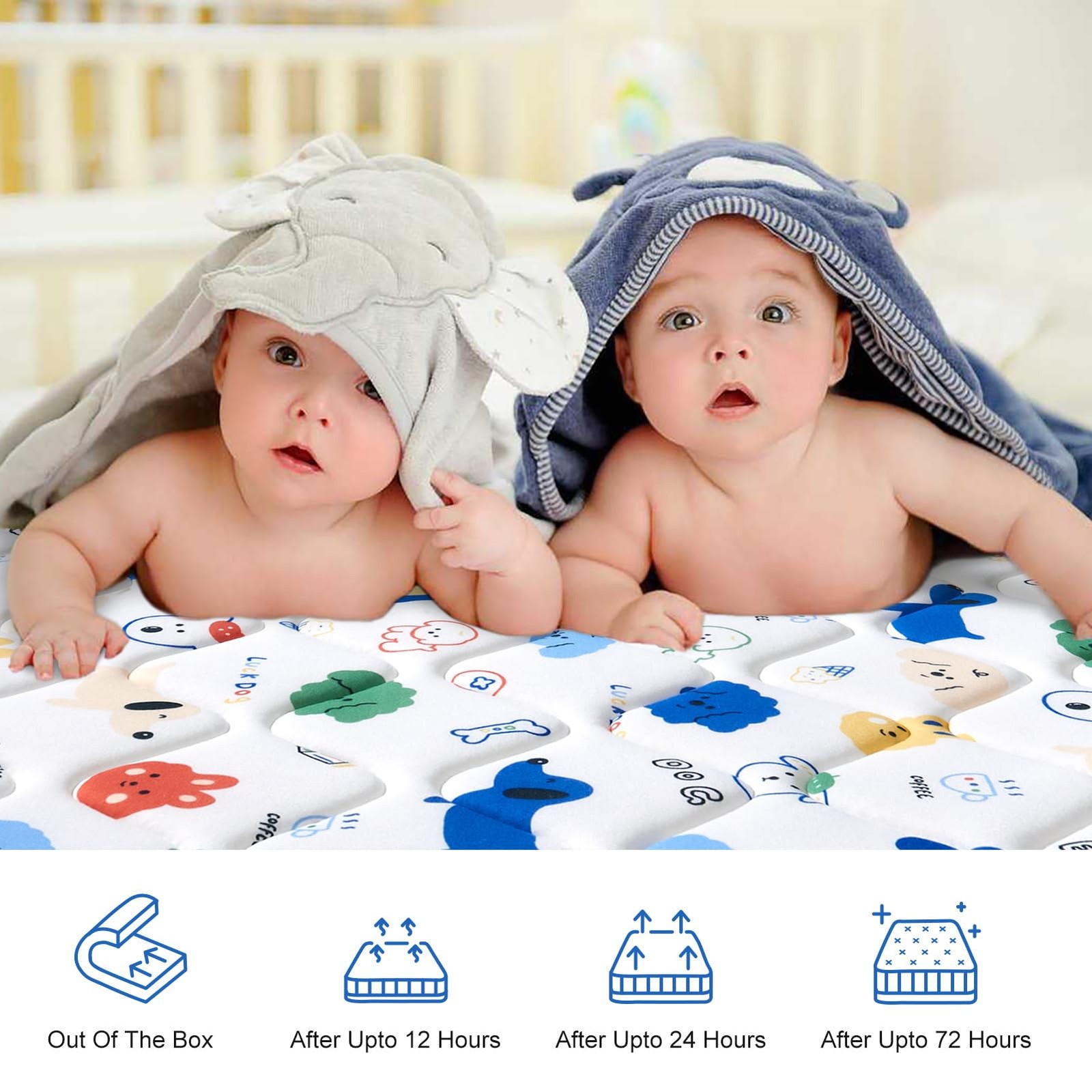 Premium Crib Mattress and Mattress 52″ x 27.6″ x 5″,Firm,Breathable Hypoaller…