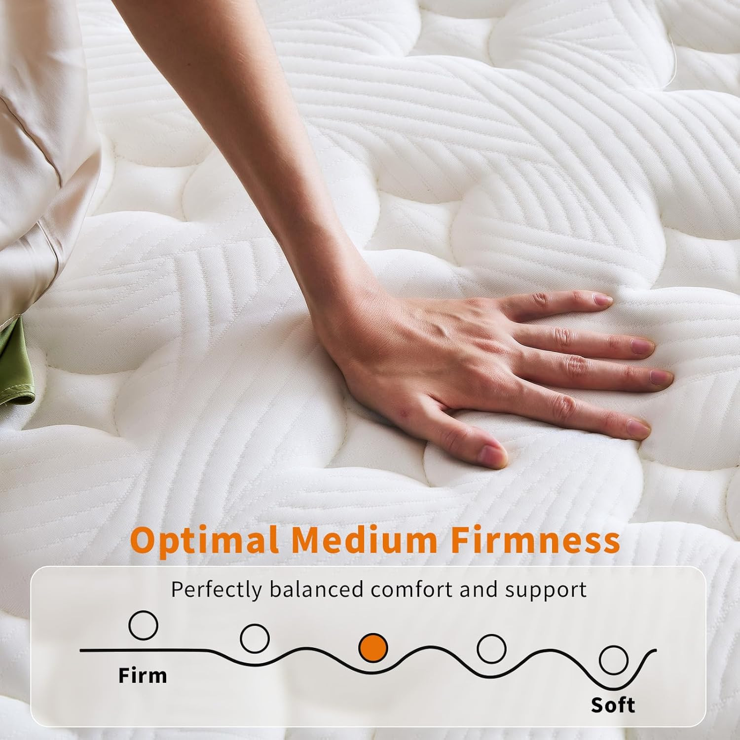 12″ King Hybrid Mattress – Medium Firm Foam & Pocket Springs, 500 Nights Trial