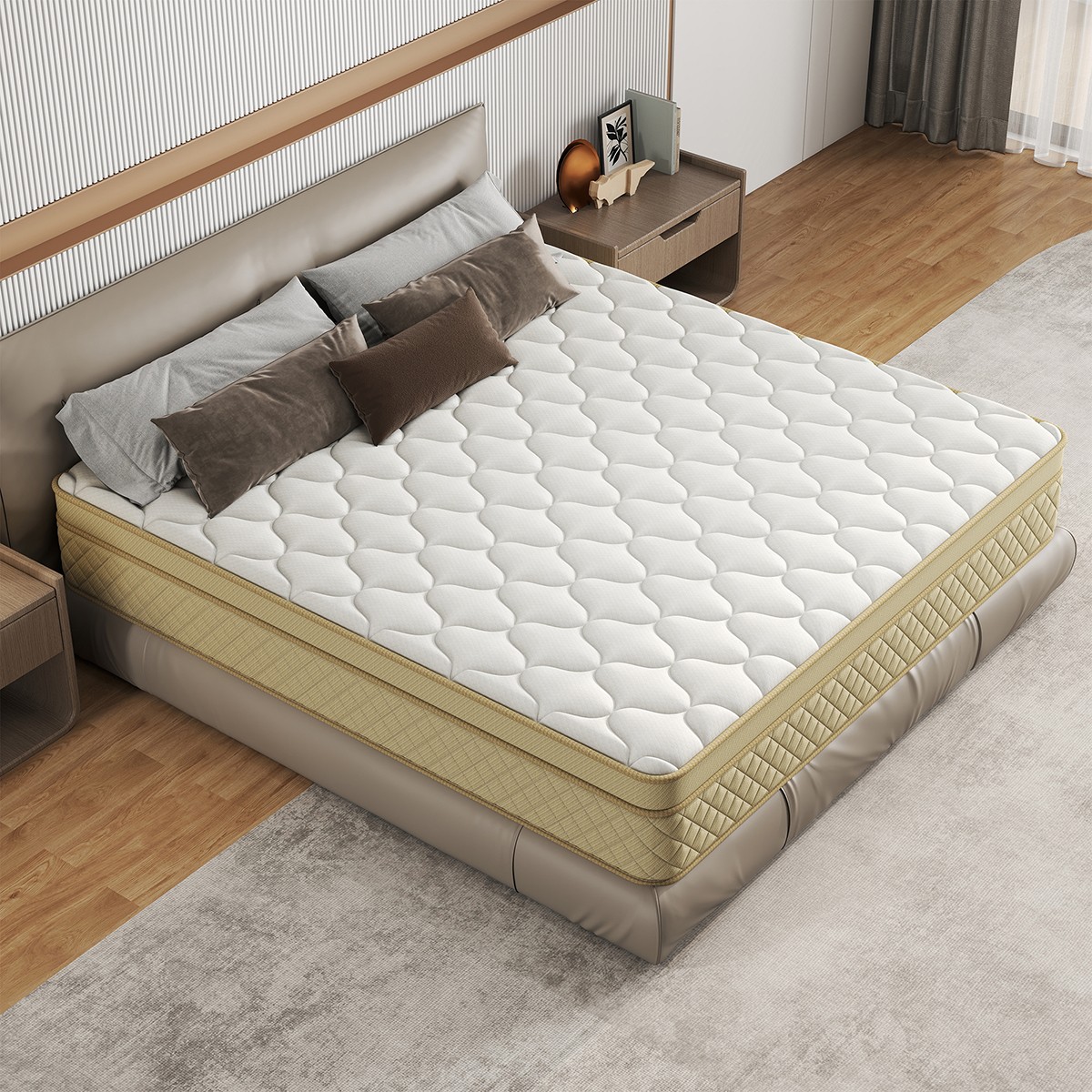 12″/14″ Hybrid Mattress in a Box Gel Memory Foam Spring Twin Full Queen King Bed