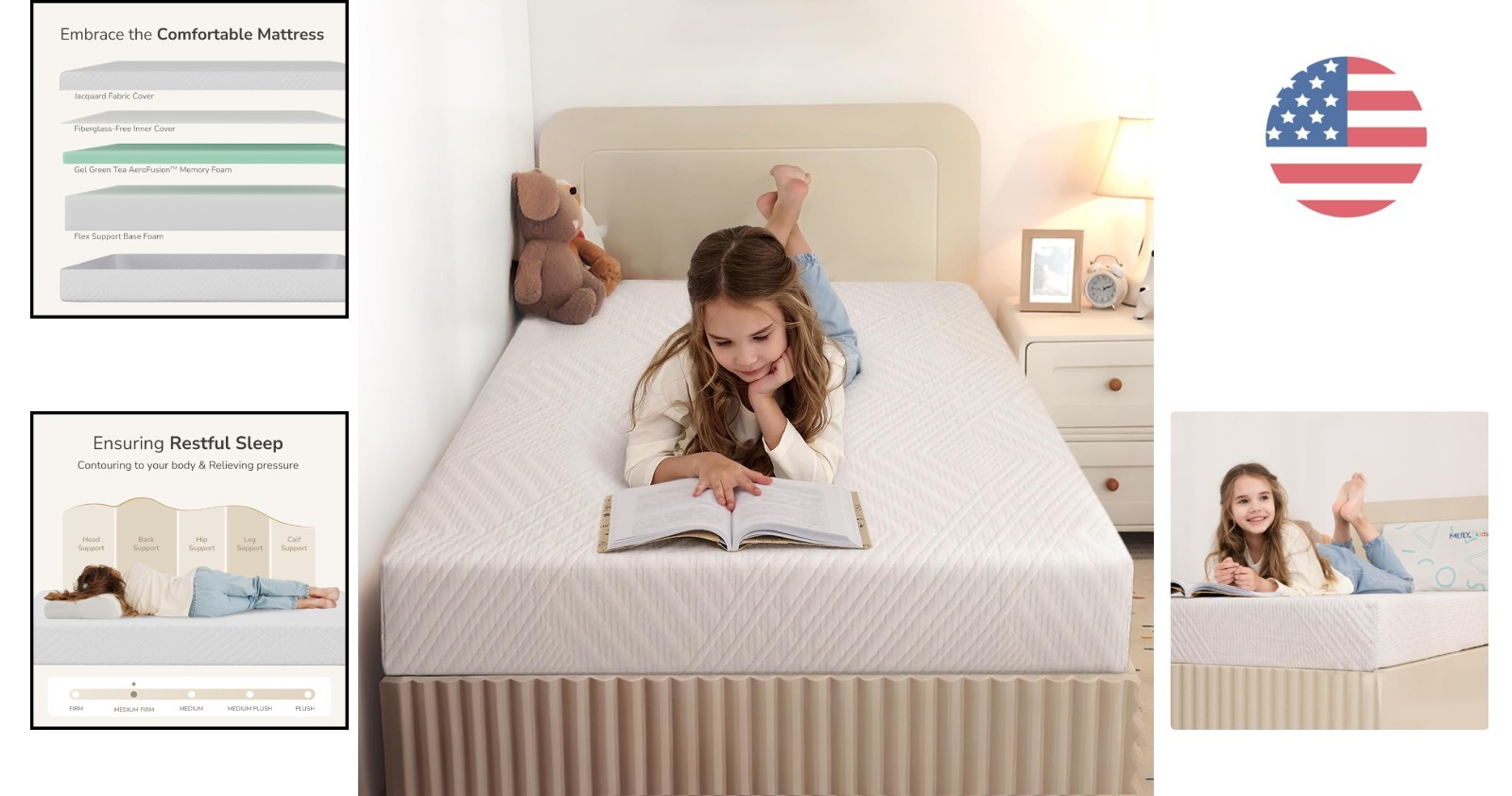 6 Inch Twin Mattress in a Box – Fiberglass-Free Memory Foam for Safe Sleep