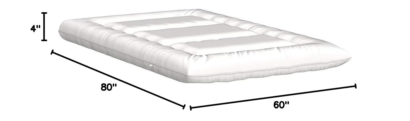Queen Size Off White Thicken Tatami Mat Foldable Sleeping Pad Trifold Mattress