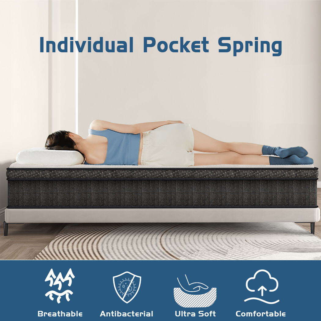 10″ 12″ 14″ Twin Full Queen King Mattress Hybrid Foam Pocket Coils Bed In a Box