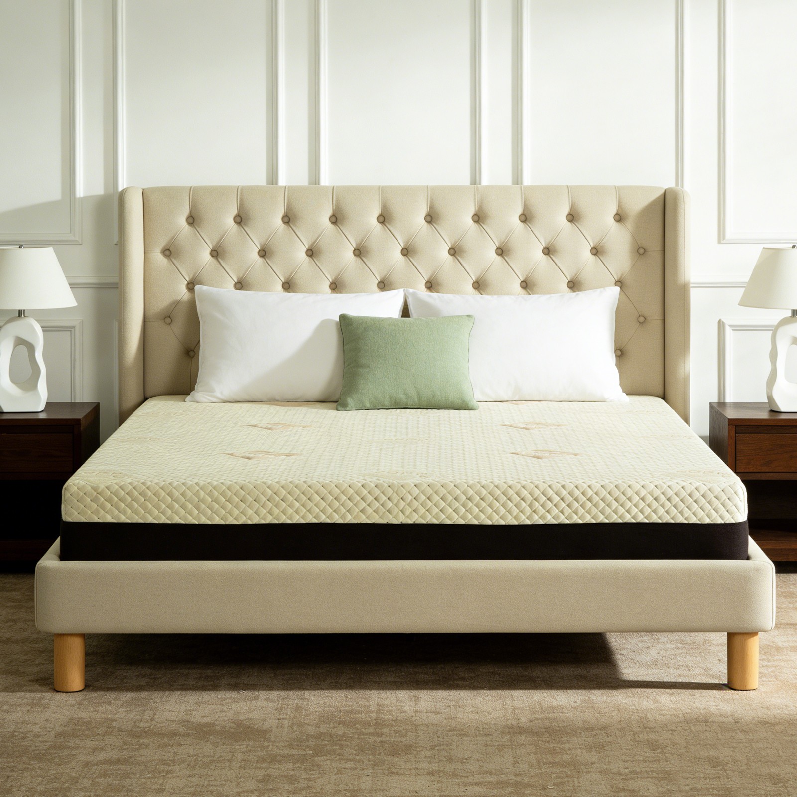 EGOHOME Queen Mattress 12 Inch Copper Cooling Gel Memory Foam for Back Pain