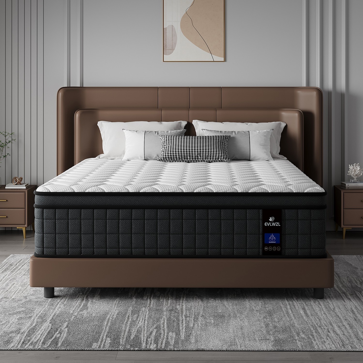 10″12″Twin Full Queen King Size Gel Memory Foam Mattress in a Box, Made in USA