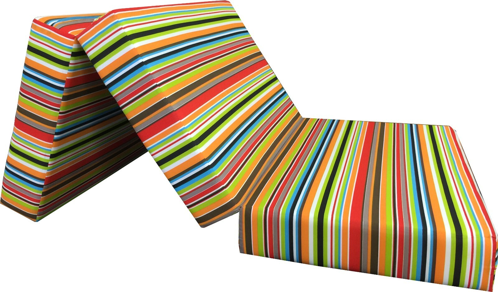 Twin Trifold Foam Beds, Foldable Mattresses, Cushions Seats 6x39x75 Multi Colors