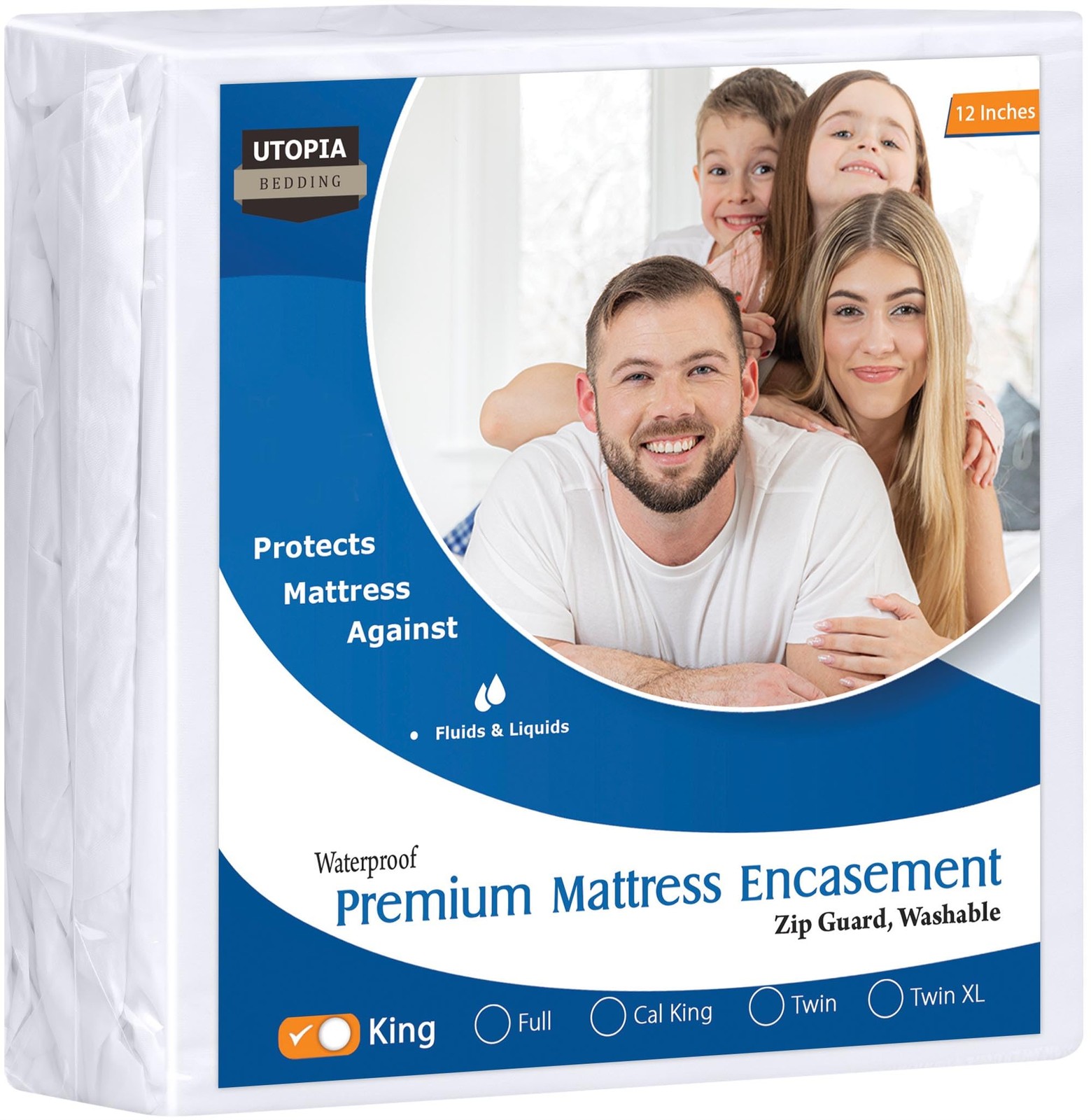 Premium Waterproof Bed Bug Mattress Cover, King Zippered Mattress Protector, …