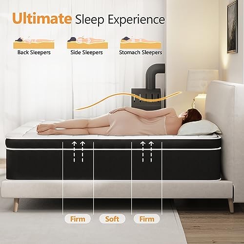 Mattress Cooling Gel Memory Foam Hybrid Mattress Size in a Box, Twin 12 Inch