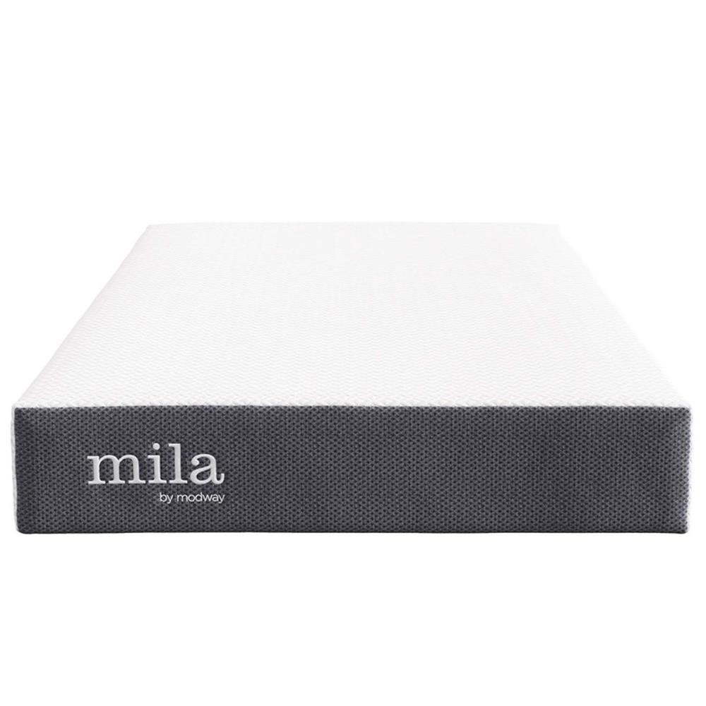 Modway Mila 8″ Twin Modern Style Memory Foam Mattress in Gray