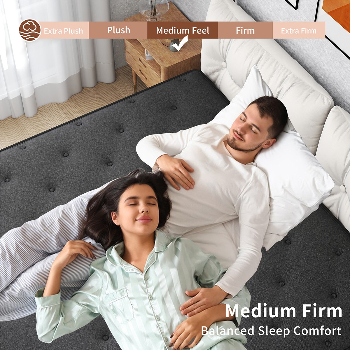 8″/12″/14″ Twin Full Queen King Mattress Gel Memory Foam Hybrid Spring In a Box