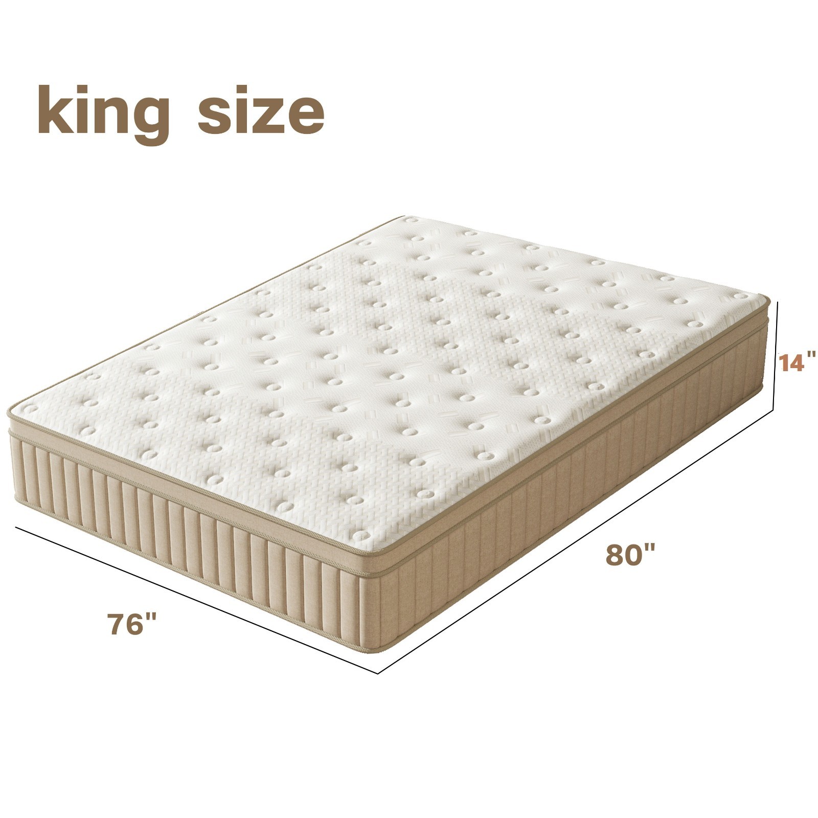 10/12/14In Memory Foam & Spring Hybrid Mattress Twin/ Full/Queen/King Bed In Box