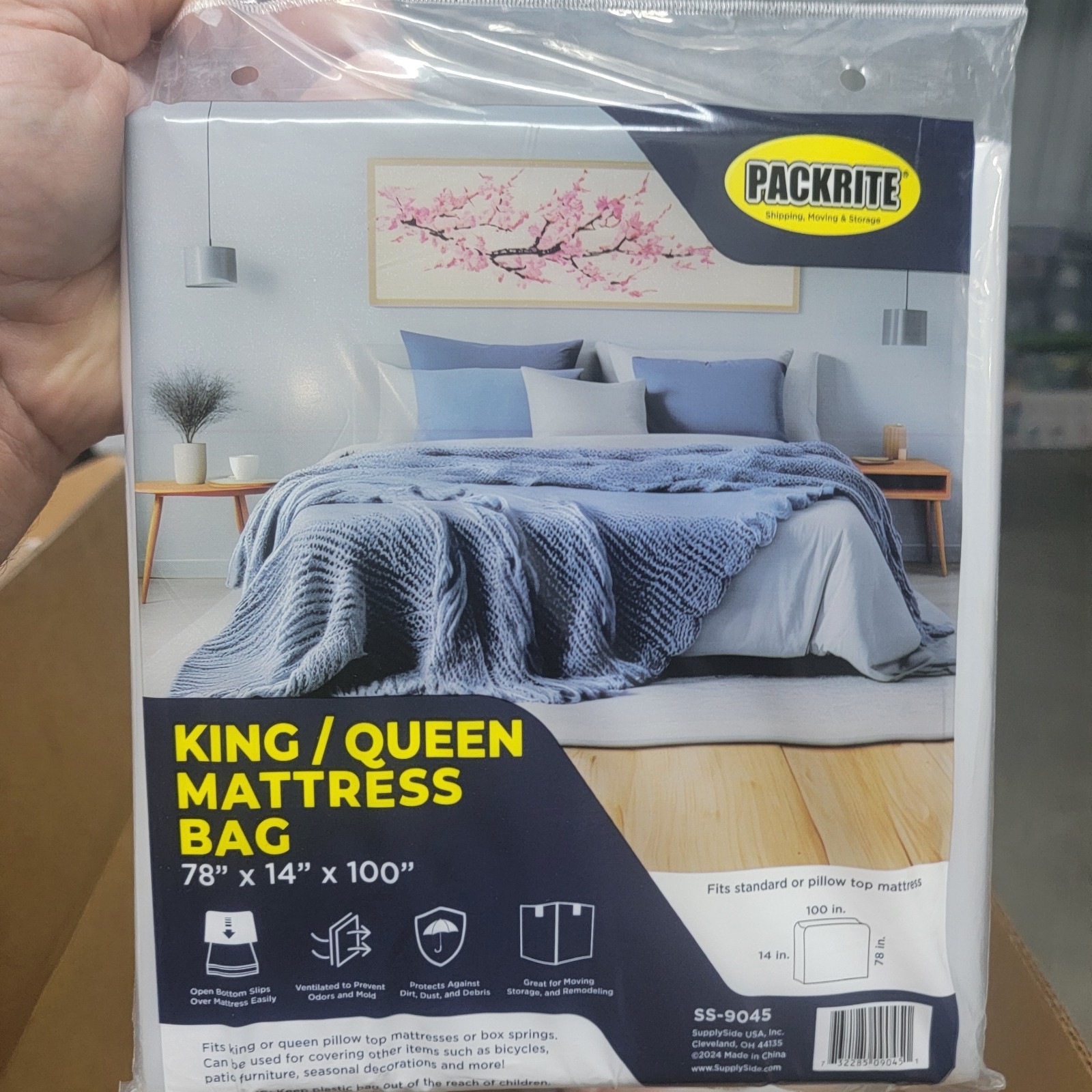 PACKRITE – King Queen Mattress Bed Bag Mattress Cover Plastic Drop 78 X 14 X 100