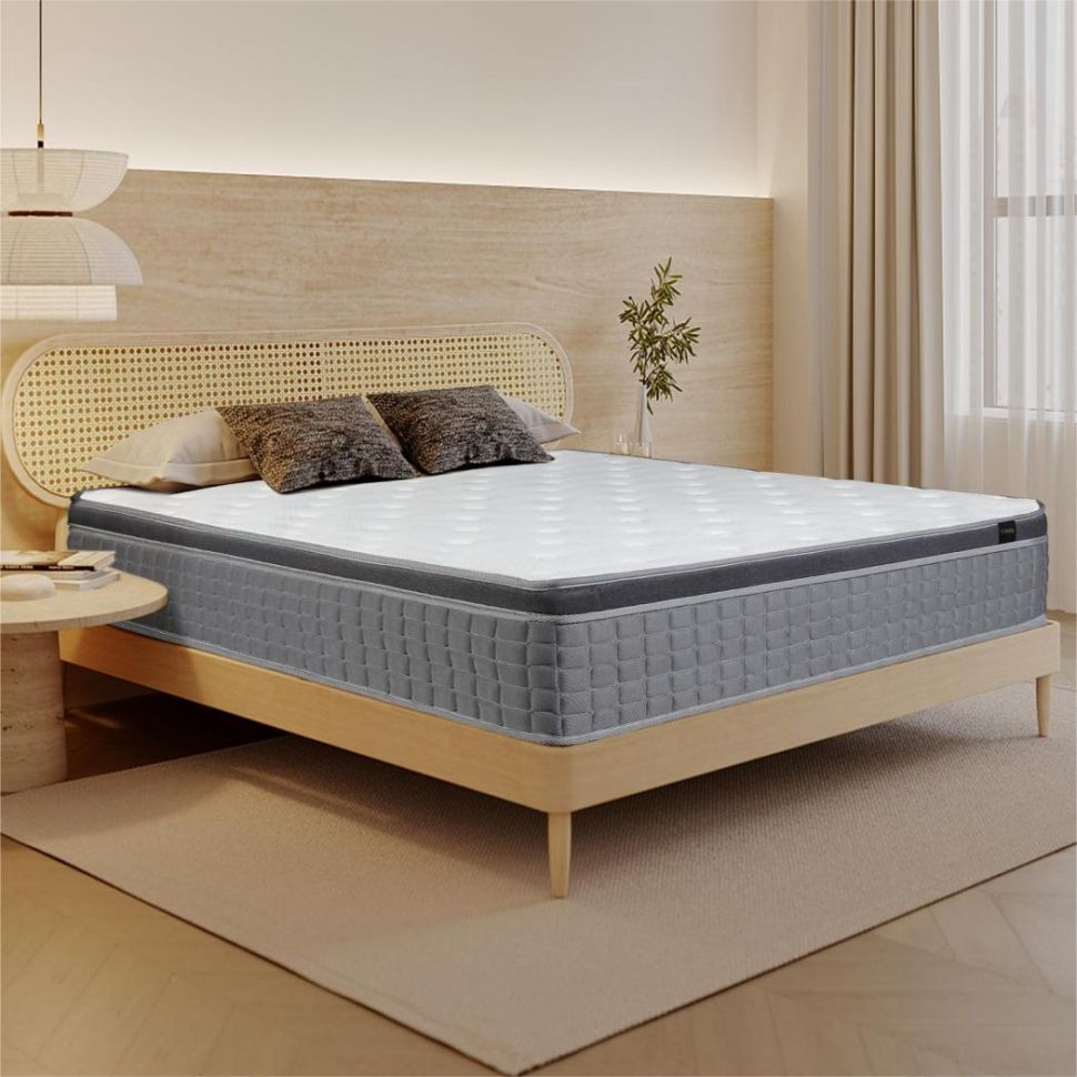 Queen Size Mattress 12″ Twin Full King Bed in a Box Foam Spring Medium Firm