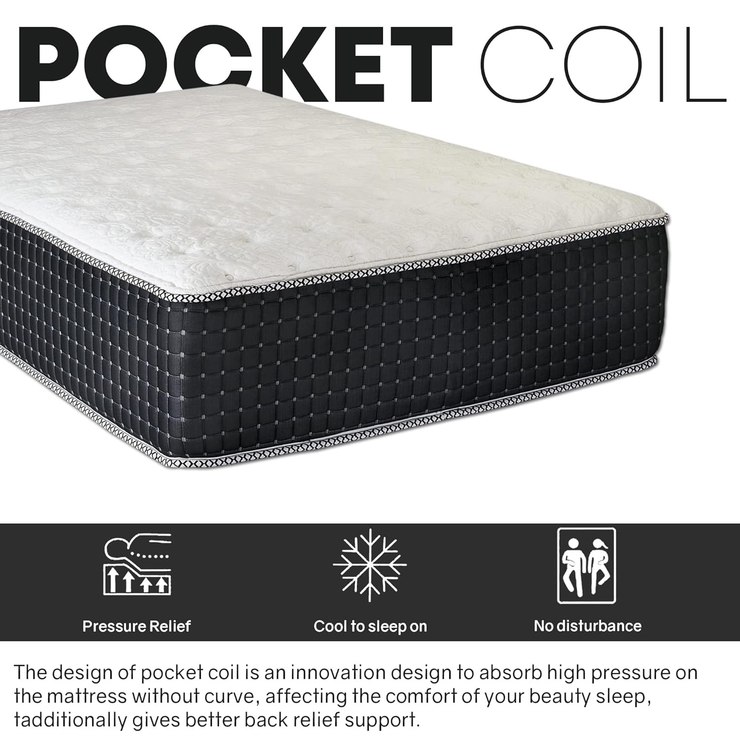 14-Inch Luxury Hybrid Mattress with Pocket Coils & Plush Quilted Top