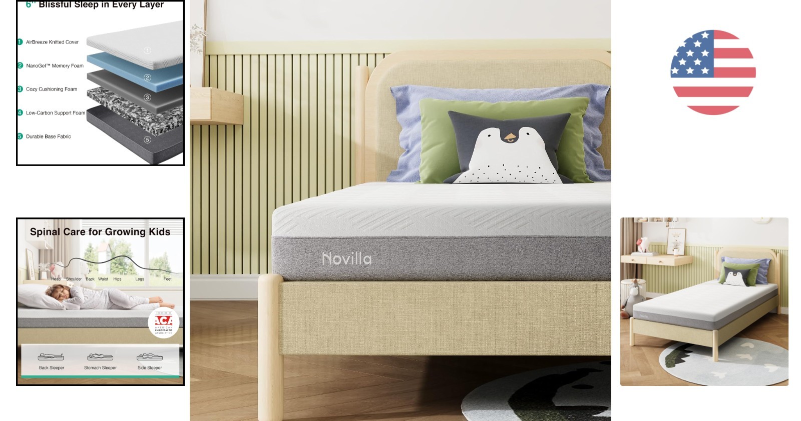 Bliss Twin Gel Memory Foam Mattress 6-Inch – Cool Sleep & Pressure Relief