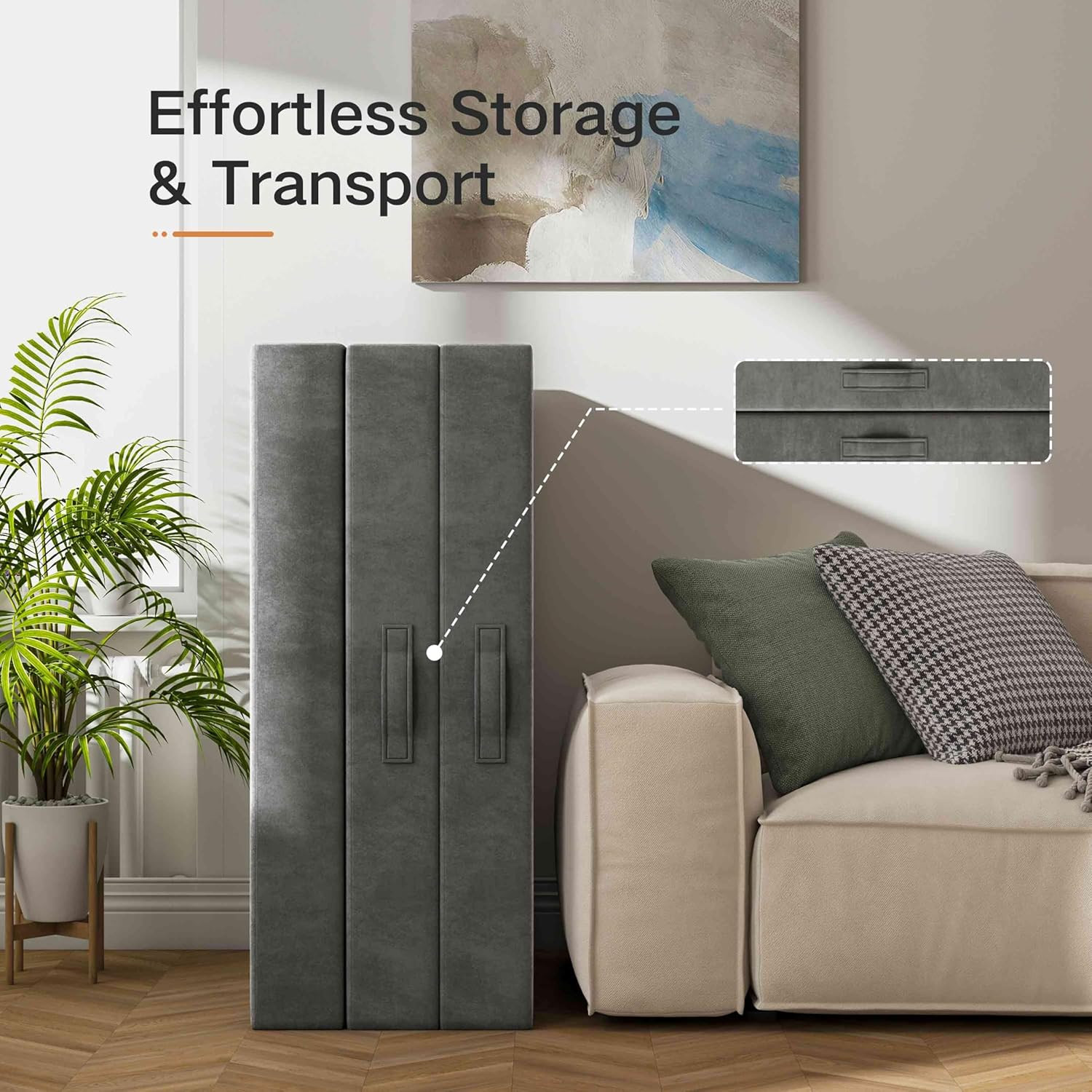 Tri-Fold Memory Foam Mattress, Folding Mattress with Washable Cover, Reversible