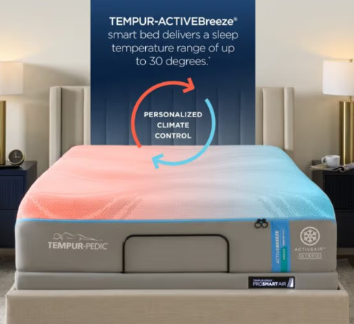 Tempur-Pedic TEMPUR-ActiveBreeze® 13″ Medium Hybrid Mattress
