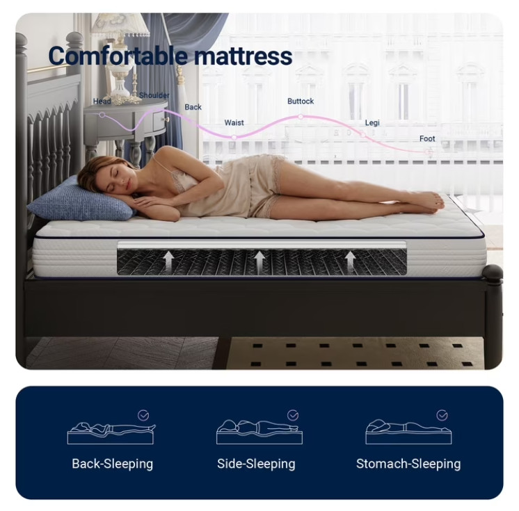 Avenco Pearl 6″ Twin Size Medium Adult Supportive Innerspring Mattress