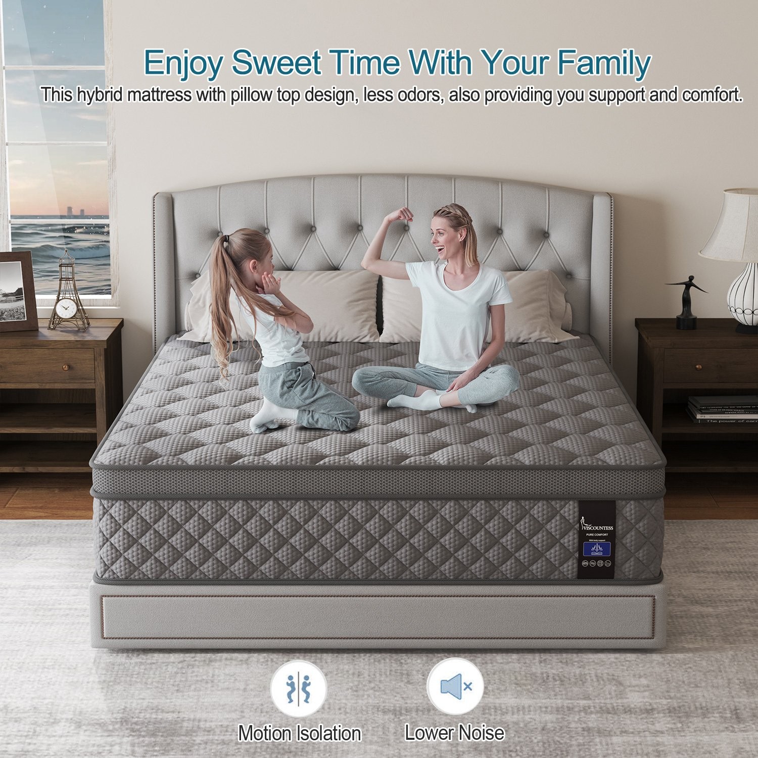 10″ Twin Full Queen King Size Mattress in a Box Hybrid Spring Gel Memory Foam