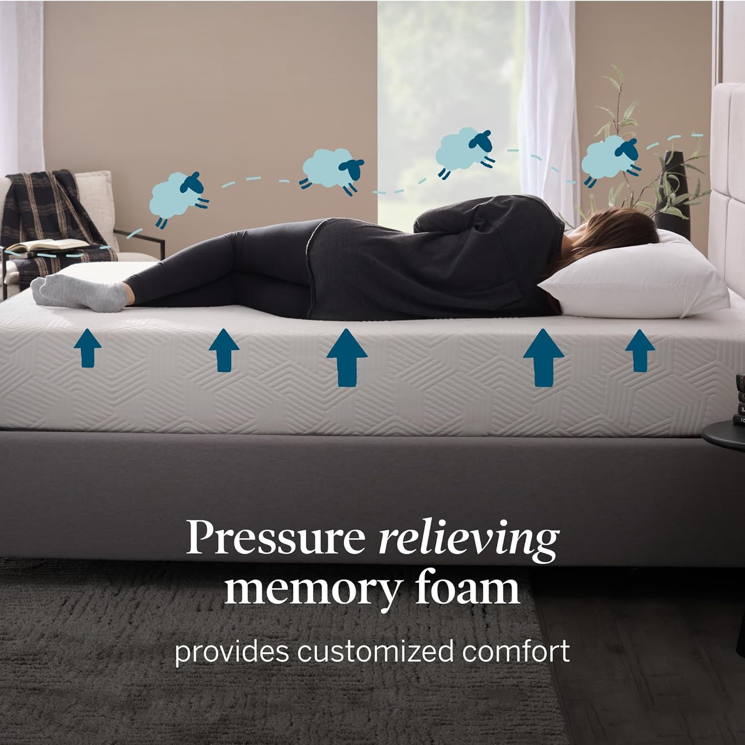 Queen 10″ Memory Foam Mattress – Cooling Gel & Bamboo Charcoal – Bed in a Box