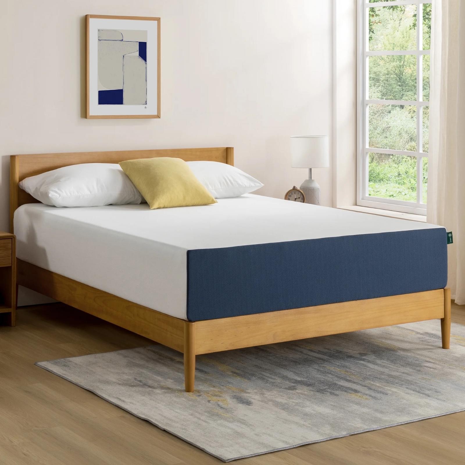 12″ Zinus King Size Green Tea Infused Memory Foam Bed Mattress In A Box Bedding