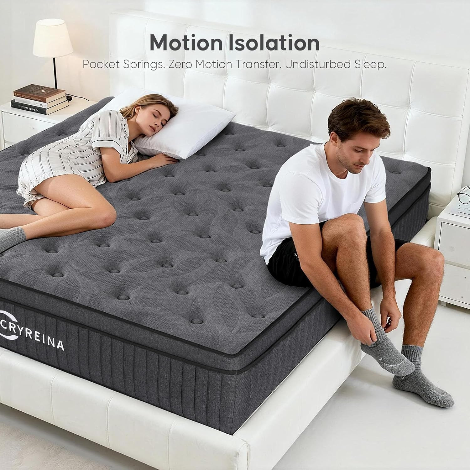 Queen Mattress 12 Inch Queen Size Mattress in a Box Upgrade Pocket Springs，Mediu