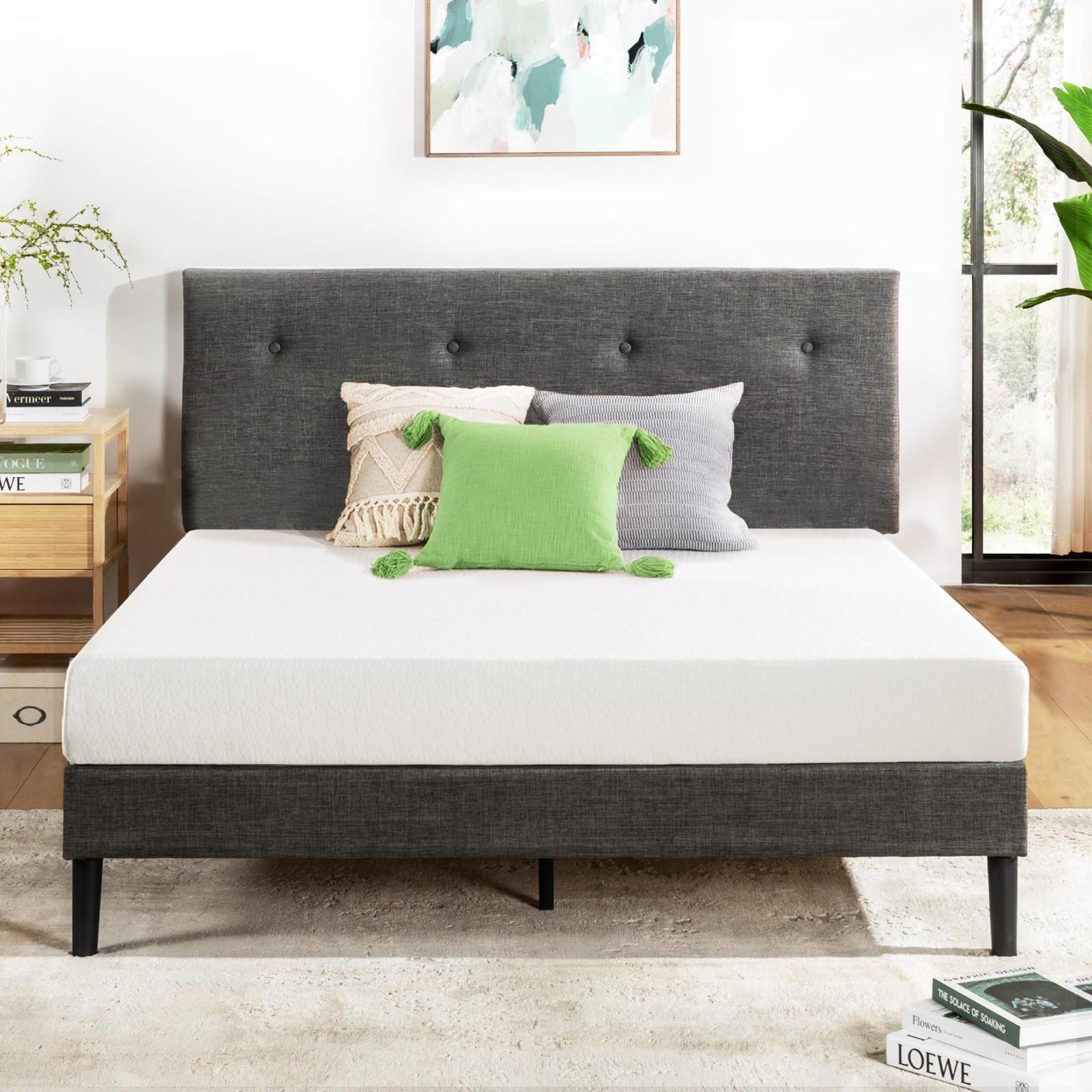 6″ Twin Mattress Bed-in-a-Box, Green Tea Memory Foam, Comfortable Sleep Solution
