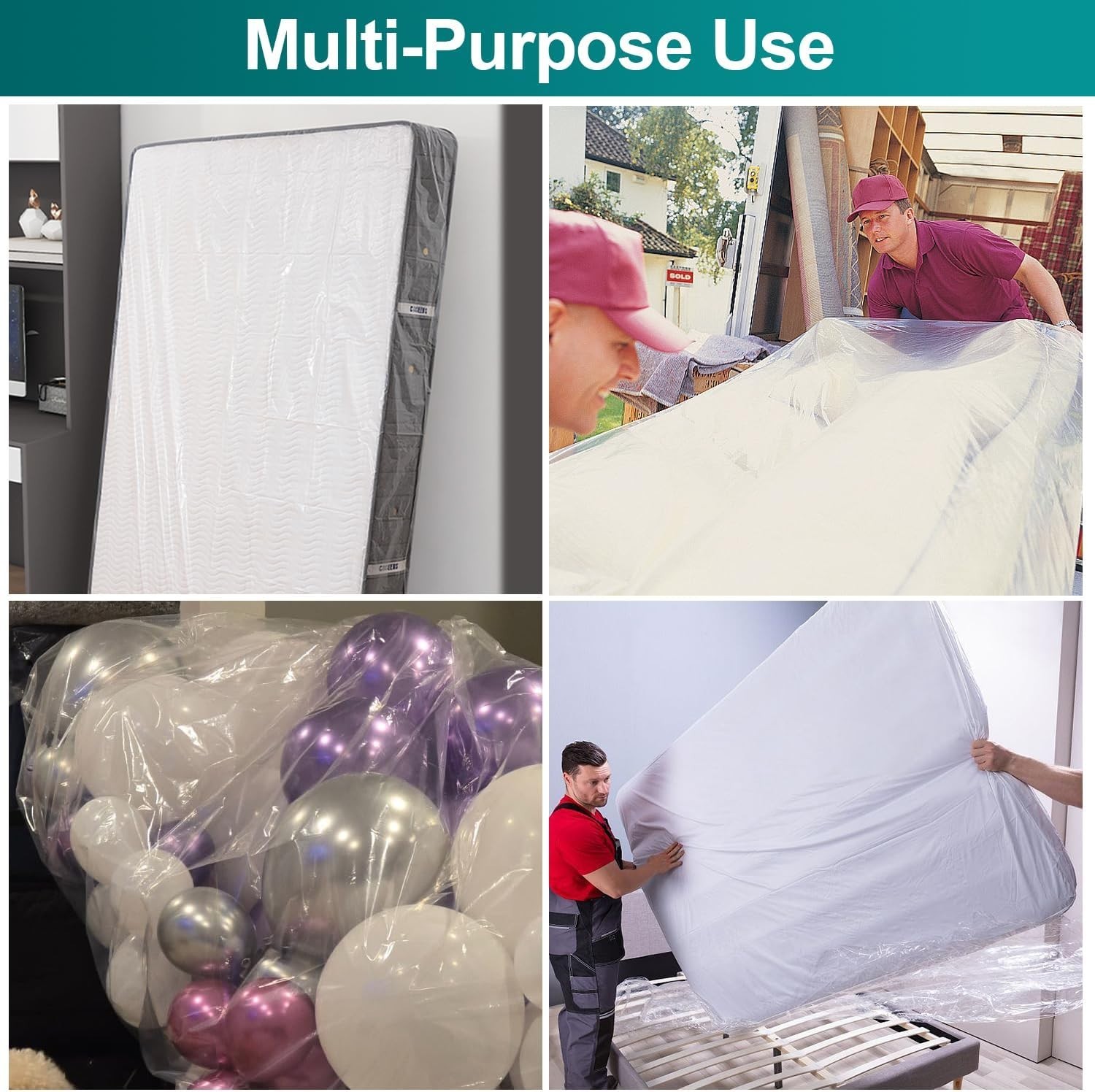 Clear Twin Mattress Bag – Heavy-Duty Waterproof Cover for Safe Moving & Storage