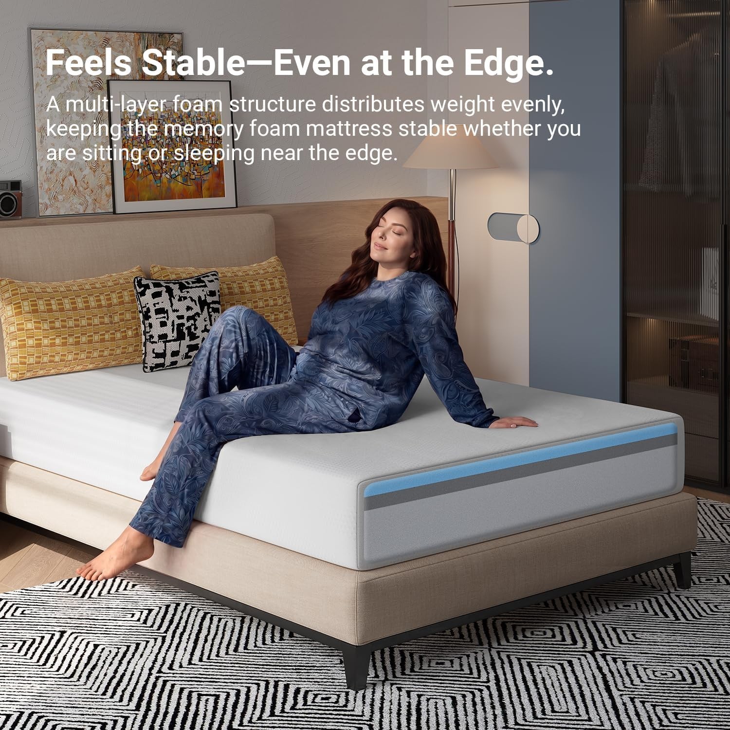 Twin XL Gel Memory Foam Mattress Cooling Bed Open Cell Support Sleep