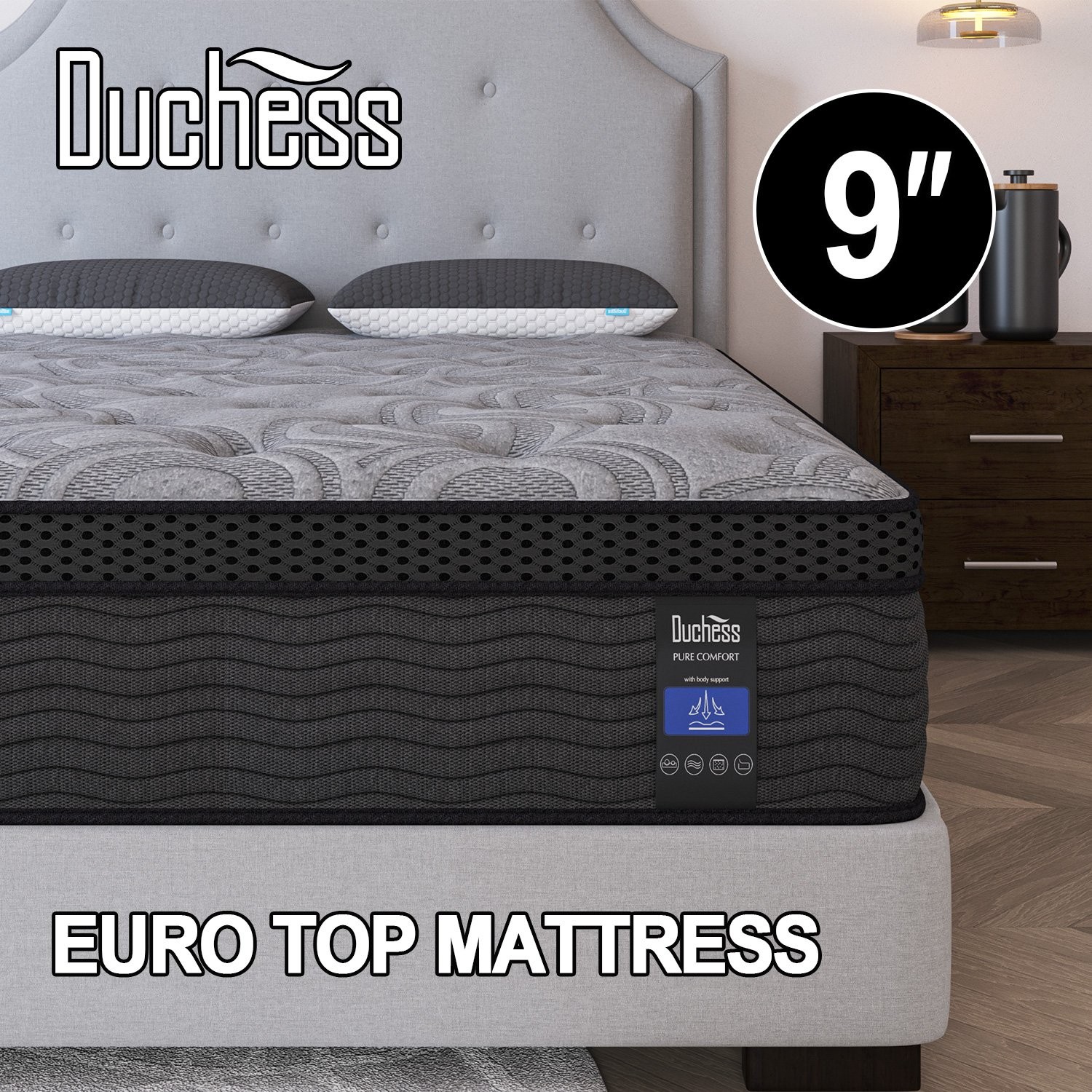 9 Inch Gel Memory Foam Mattress Twin Full Queen King Hybrid Spring Bed In A Box