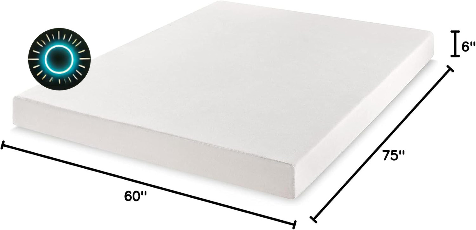 Best Price Mattress 6 Inch Queen Short For RV Camper 6 Inch White FREE SHIPPING