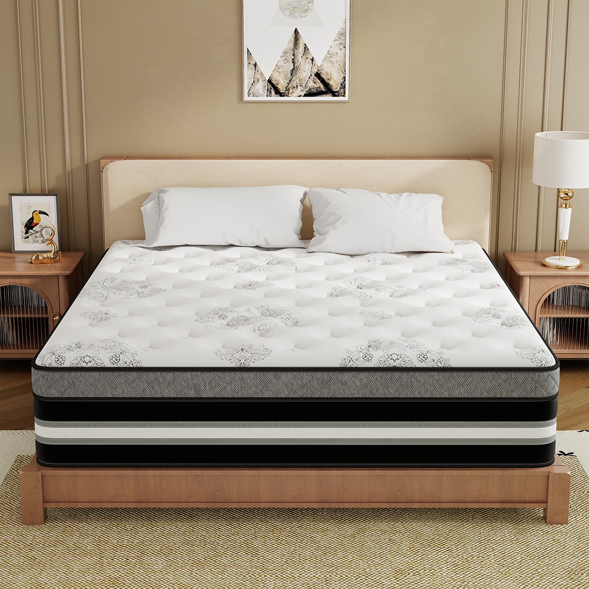 12″/14″ Twin Full Queen King Mattress Gel Memory Foam Pocket Spring in a Box