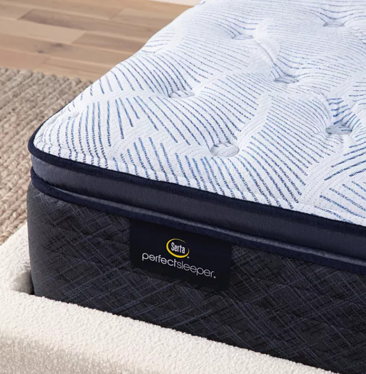 Serta Perfect Sleeper Blue Lagoon Night Plush Pillow Top Queen Mattress 14″