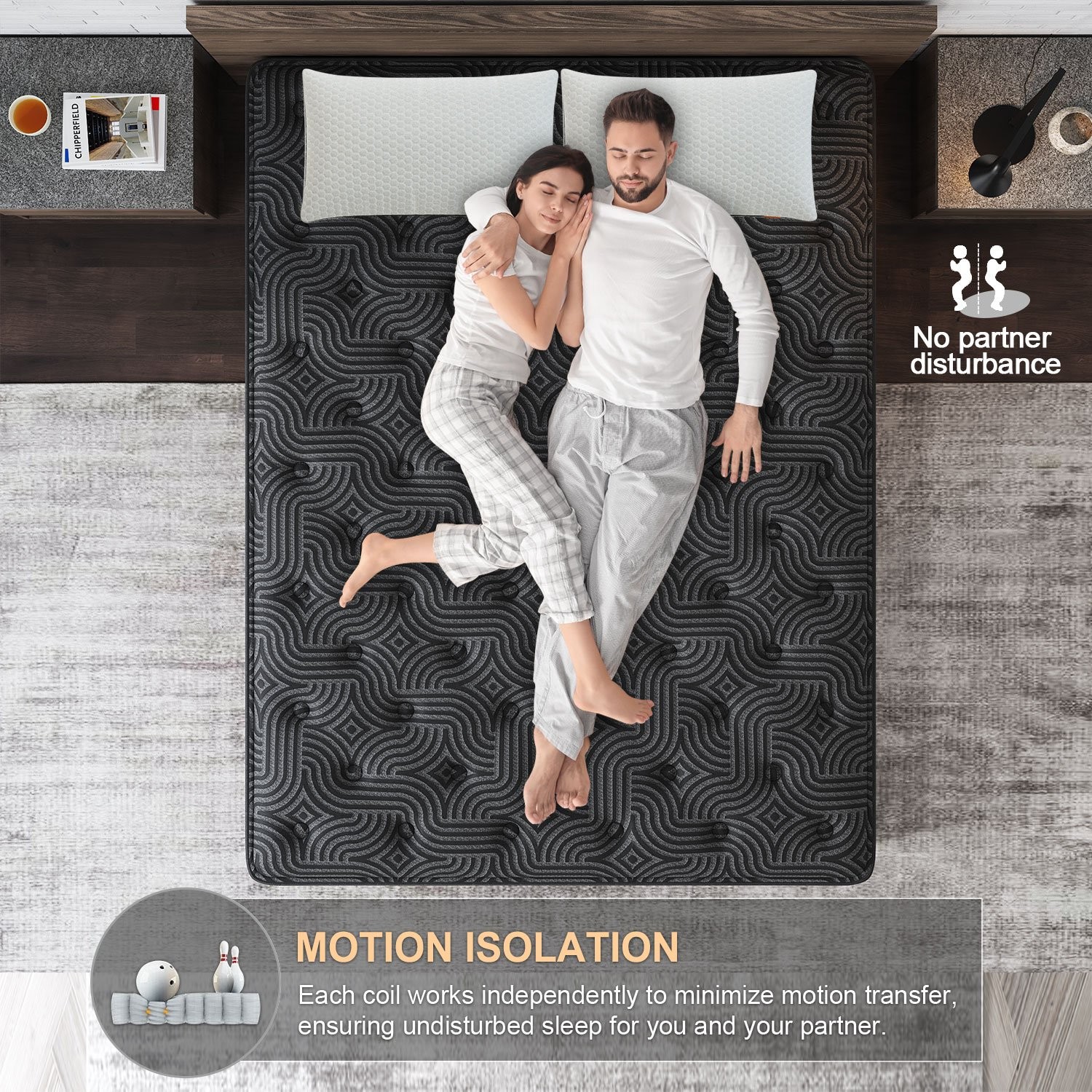 9″ 12″ Twin Full Queen King Size Mattress in a Box Hybrid Spring Gel Memory Foam
