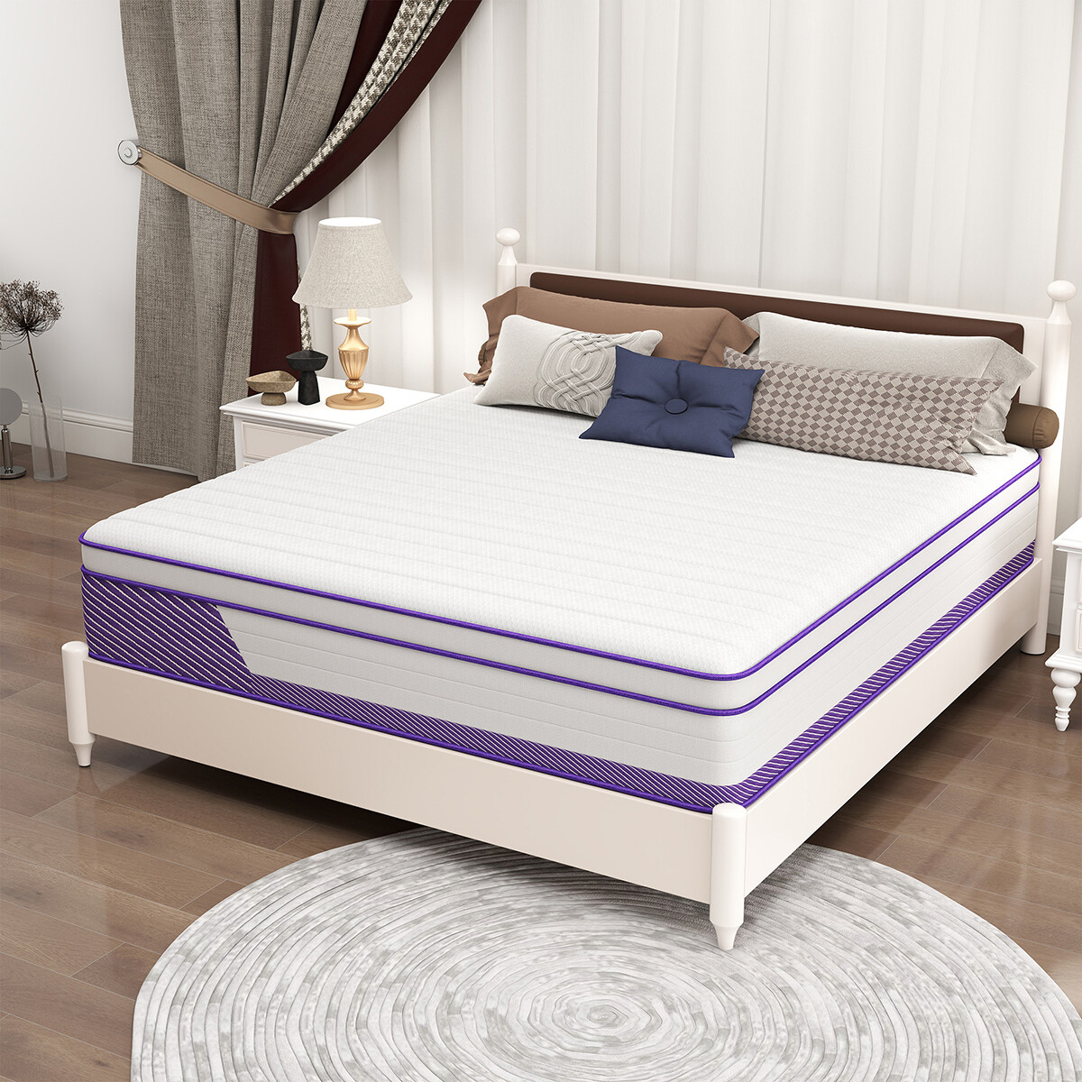 12/14 Inch Mattress Memory Foam InnerSpring Twin Full Queen King Size In A Box