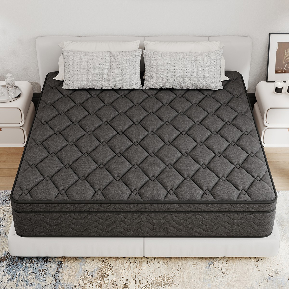 12 Inch Gel Memory Foam Hybrid Spring Mattress Twin Full Queen King Bed In A Box