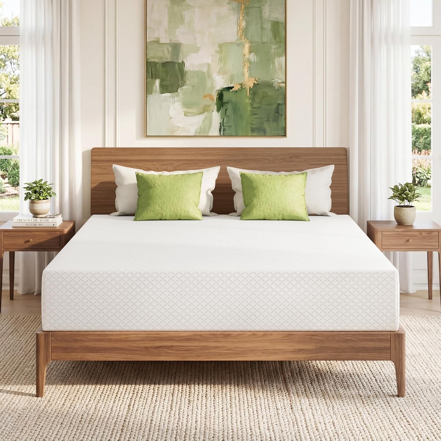 Twin XL Memory Foam Mattress, 5 Inch Bed Mattress in a Box with Cooling Green…