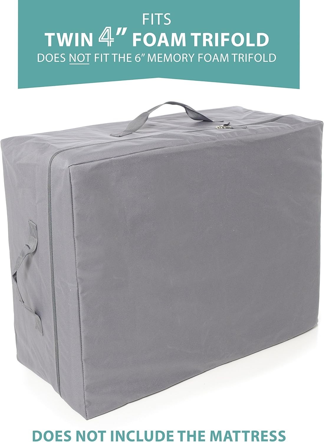 Luxury Carry Case for Twin 4″ Trifold Mattress – Protects & Travels Effortlessly