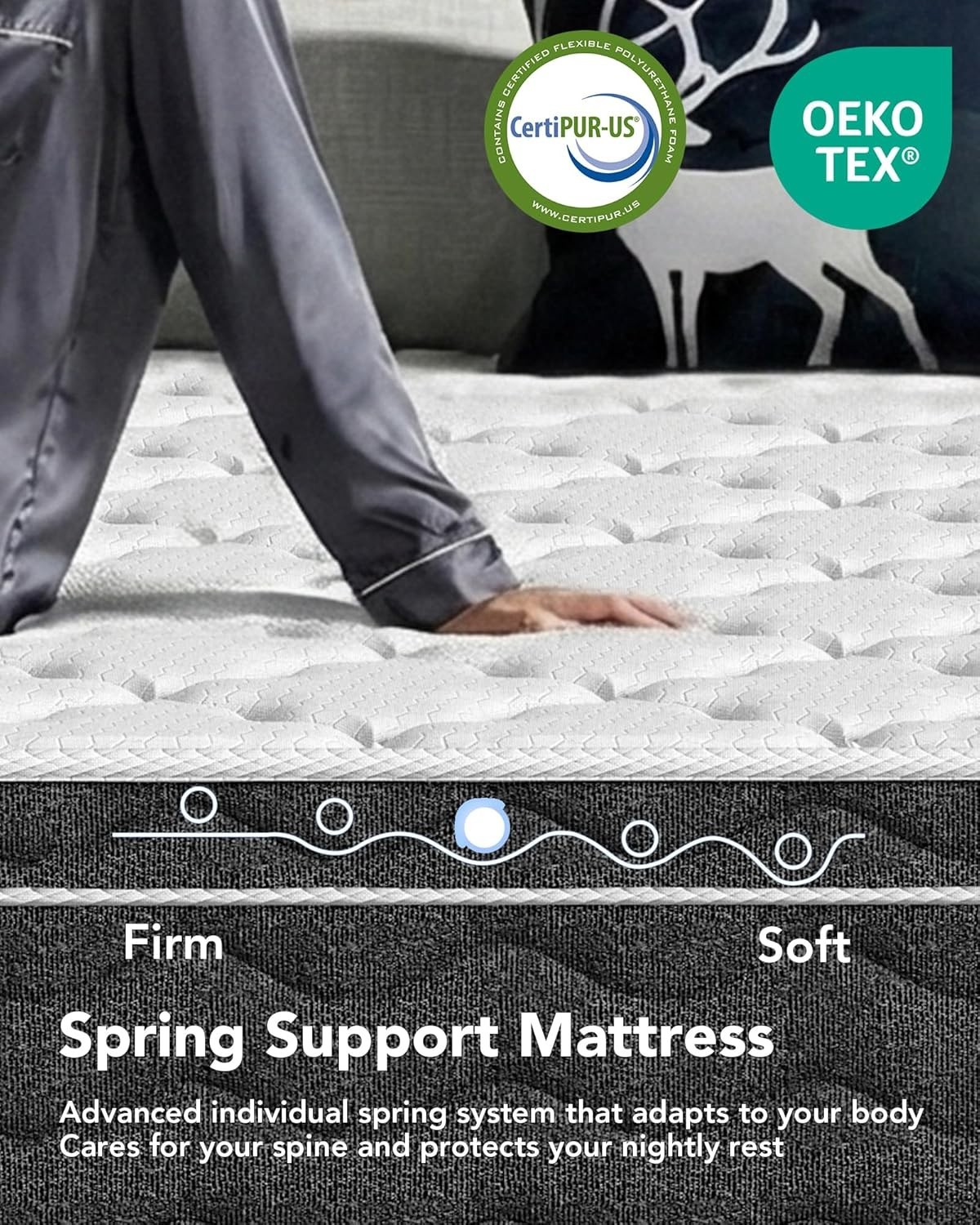 Modern 12″ Hybrid Mattress – Pressure Relief Cooling Gel Foam for Superior Sleep