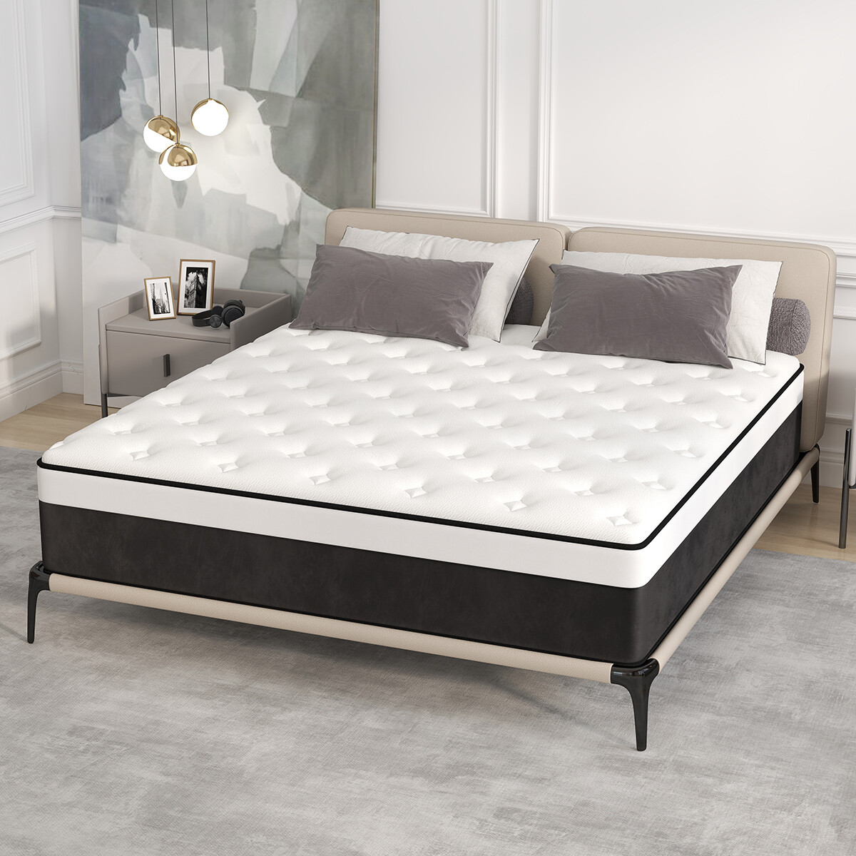 10″ 12″ 14″ Hybrid Mattres Memory Foam Spring Twin Full Queen King Bed in a Box