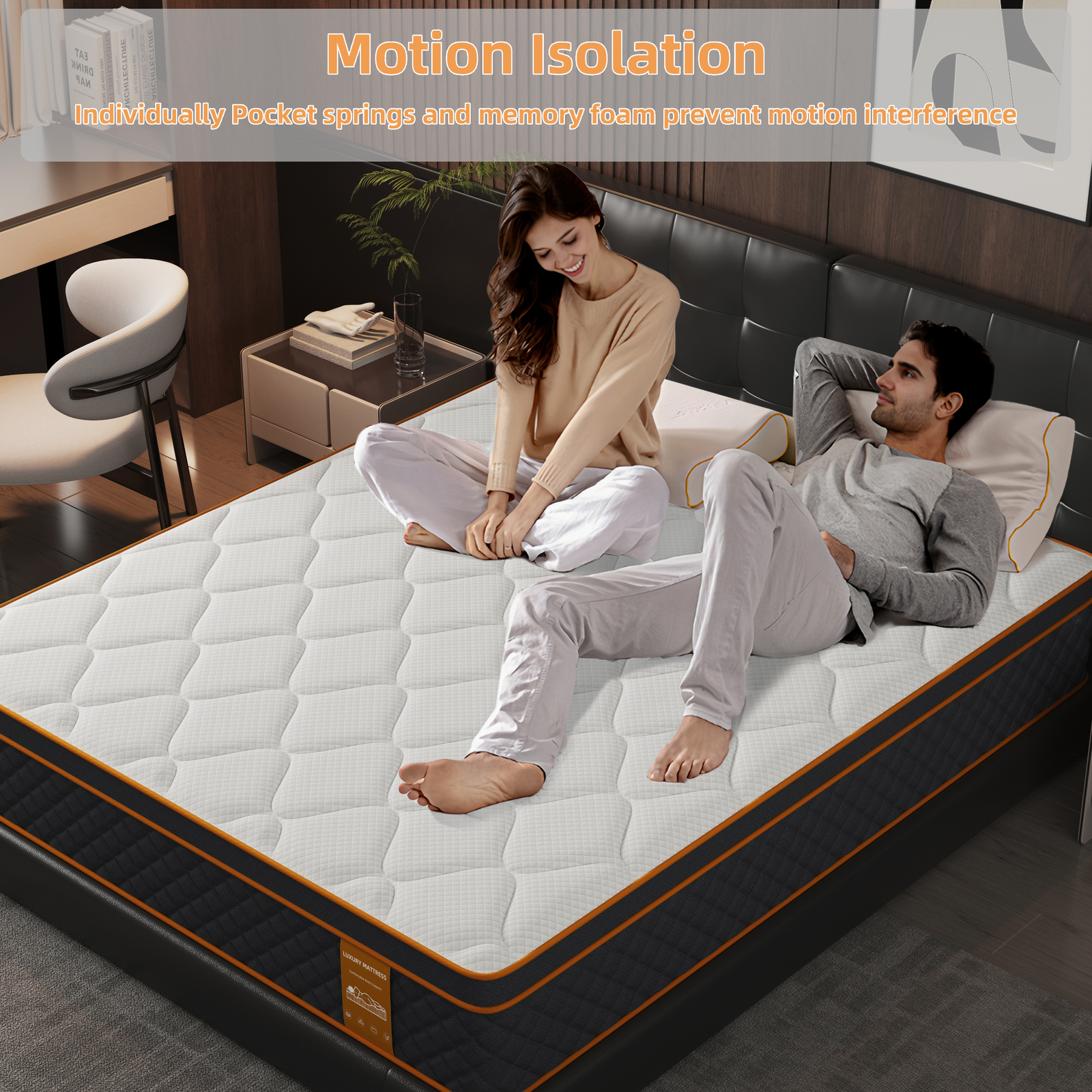 Full /Queen /King Mattress, 10in/12 Inch Memory Foam Hybrid Mattress Springs