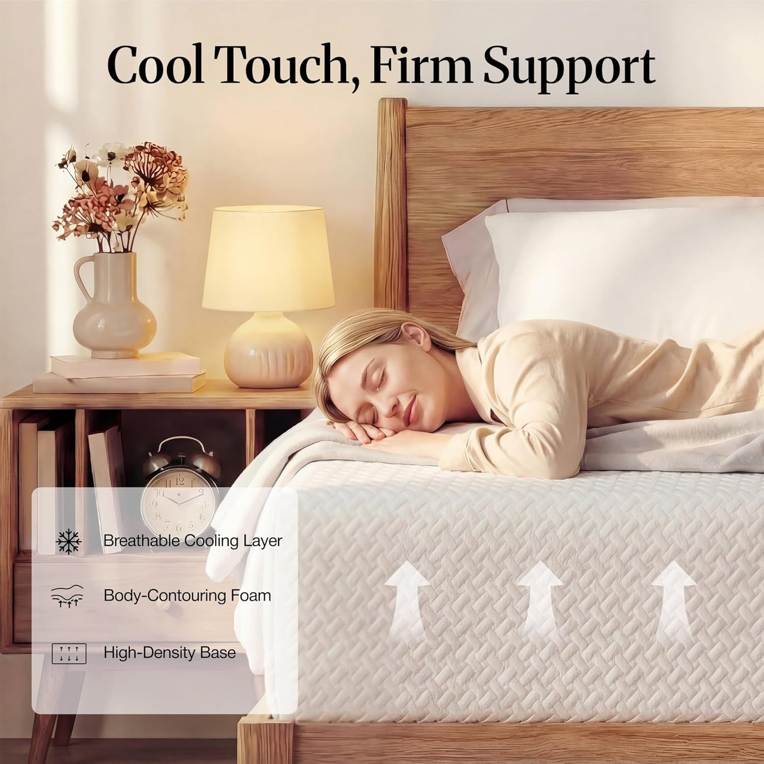 8-Inch Full Size Cooling Gel Memory Foam Mattress – Medium Firm Support