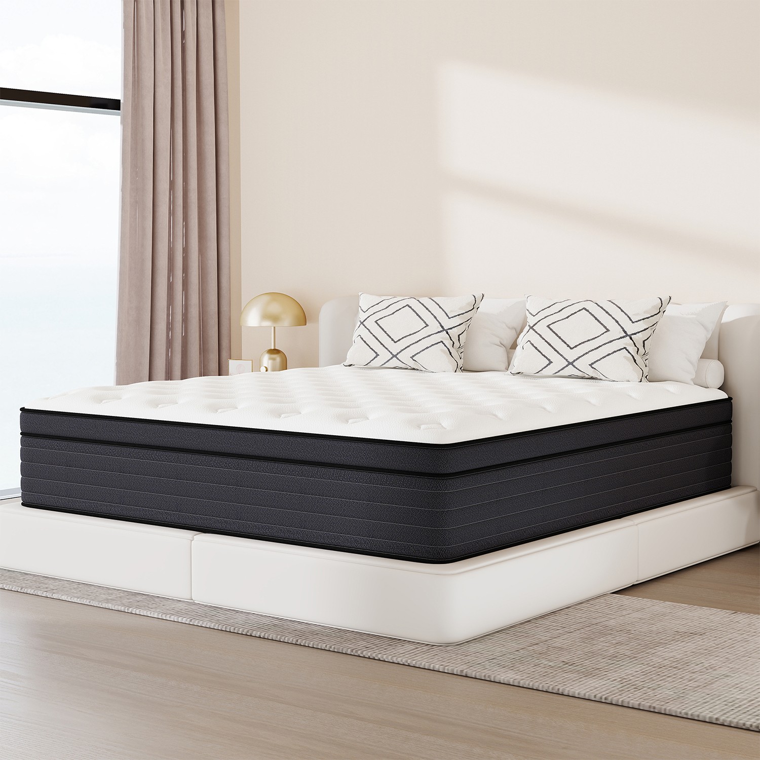 8″10″12″14″ Twin Full Queen King Mattress in a Box Hybrid Spring Gel Memory Foam