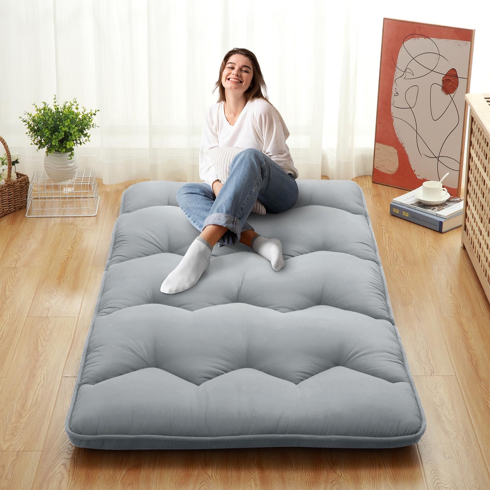 Japanese Futon Mattress Twin/Full/Queen Foldable Japanese Futon Floor Mattress