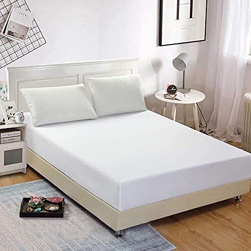 White King Fitted Sheet Only Deep Pocket for 18-21 inch Thick Mattress That S…