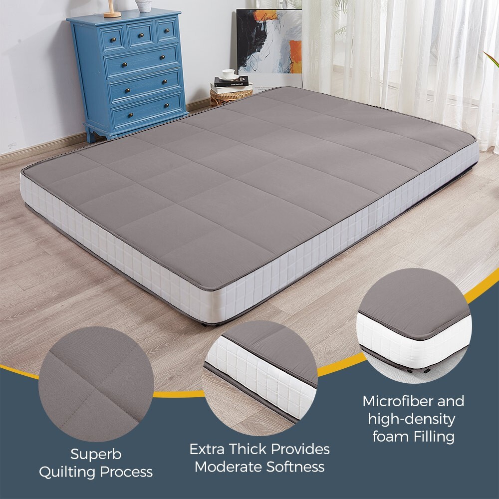 6″ Thick Japanese Foldable Futon Mattress Topper Floor Mattress Pad Guest Bed