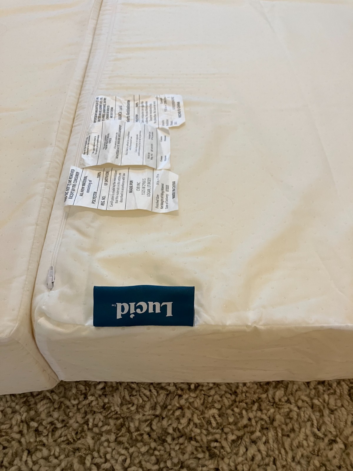 Lucid Incline Wedge Foam Mattress Topper, 5 Inch, 2-Twin Size