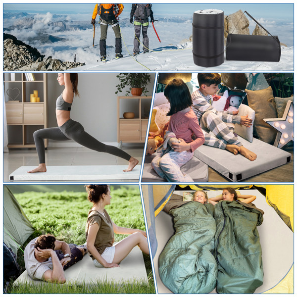 Memory Foam Mattress Portable Foldable Multifunction Camping Dorm Indoor Outdoor