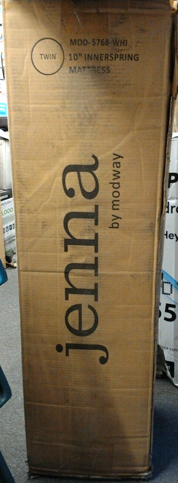 Jenna 10″ Twin Innerspring Twin Mattress in a box-Open Box-Plastic Seal Intact