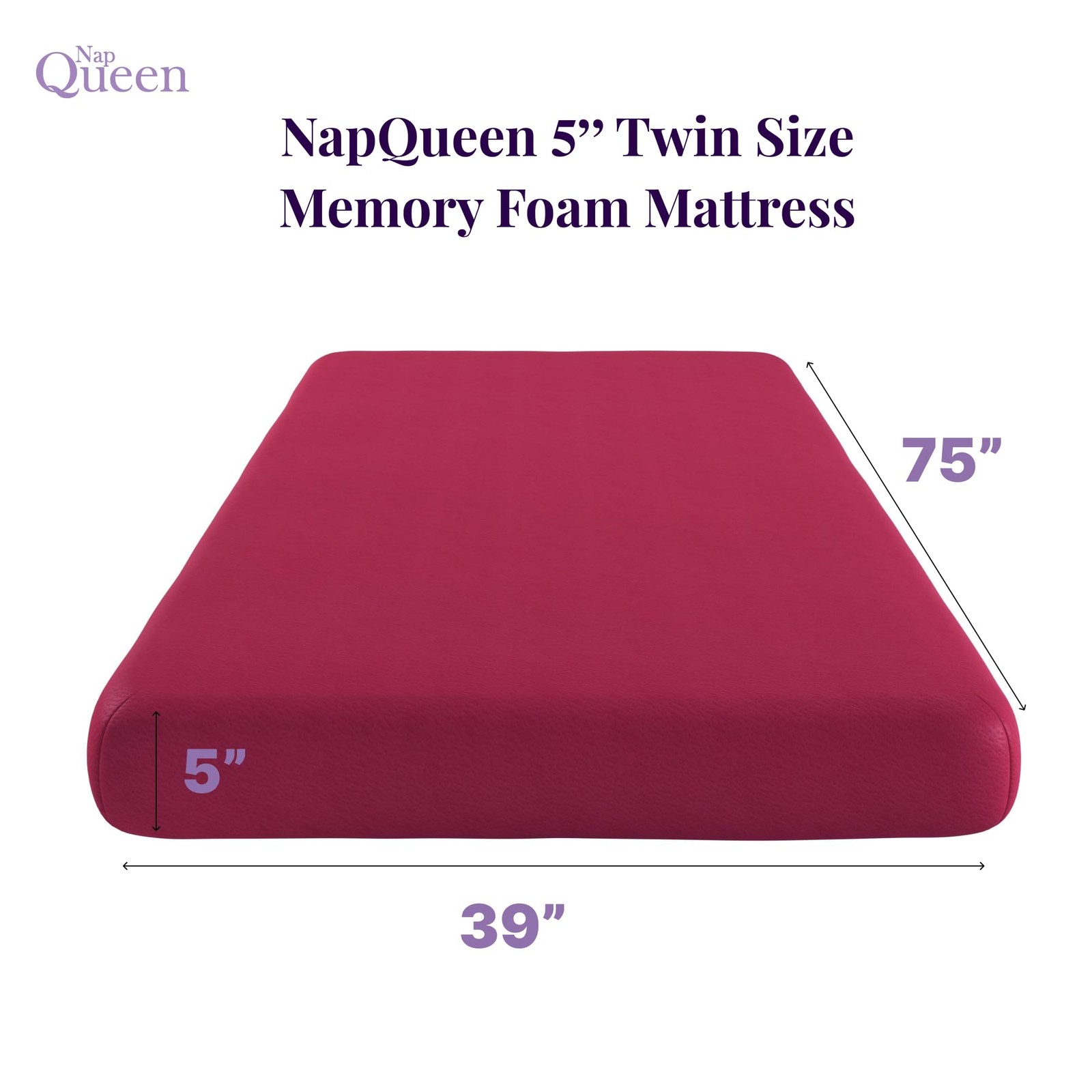 5 Inch Twin Memory Foam Mattress, Medium Feel, CertiPUR-US Certified, Bed in …