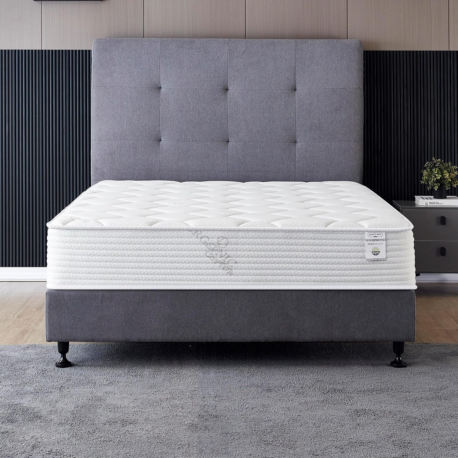 Twin Size Mattress – 10 Inch Cool Memory Foam & Spring Hybrid Mattress with Brea
